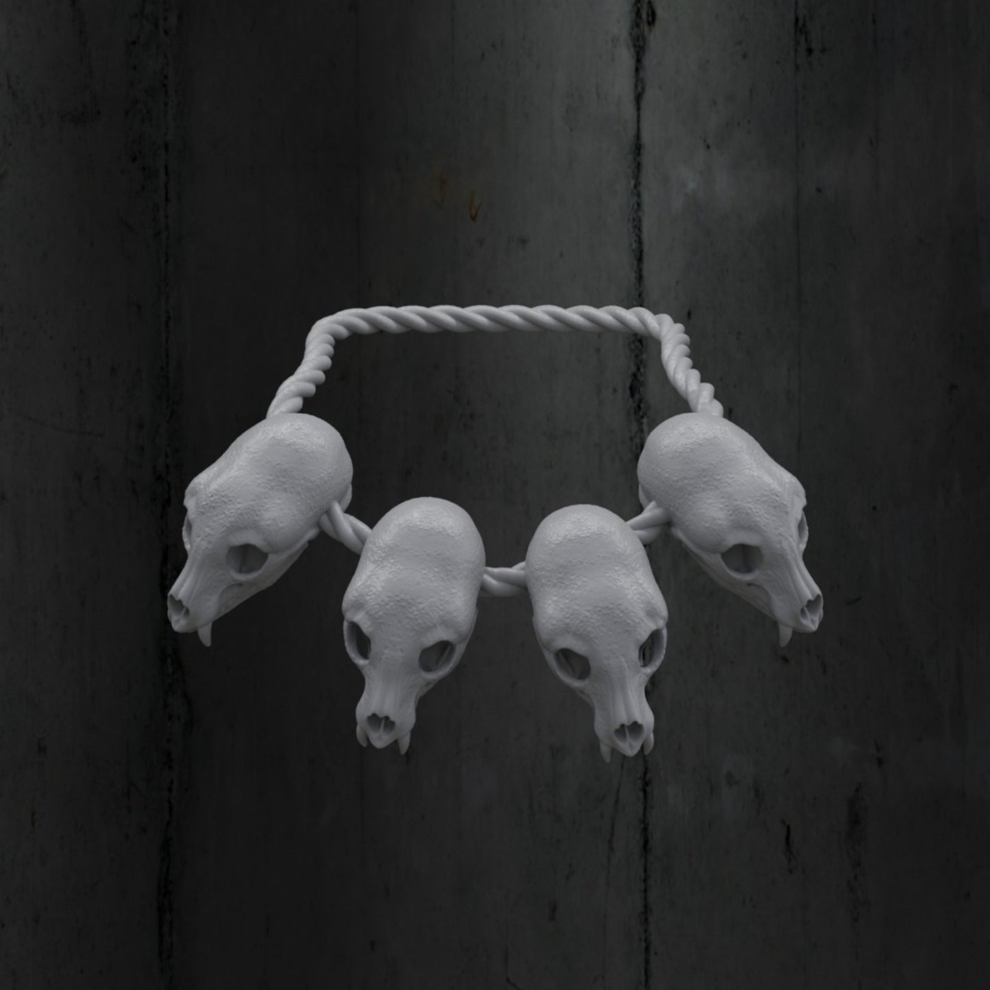 Weasel Skull Necklace