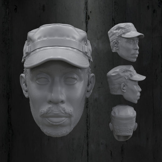 African Soldier Head 6